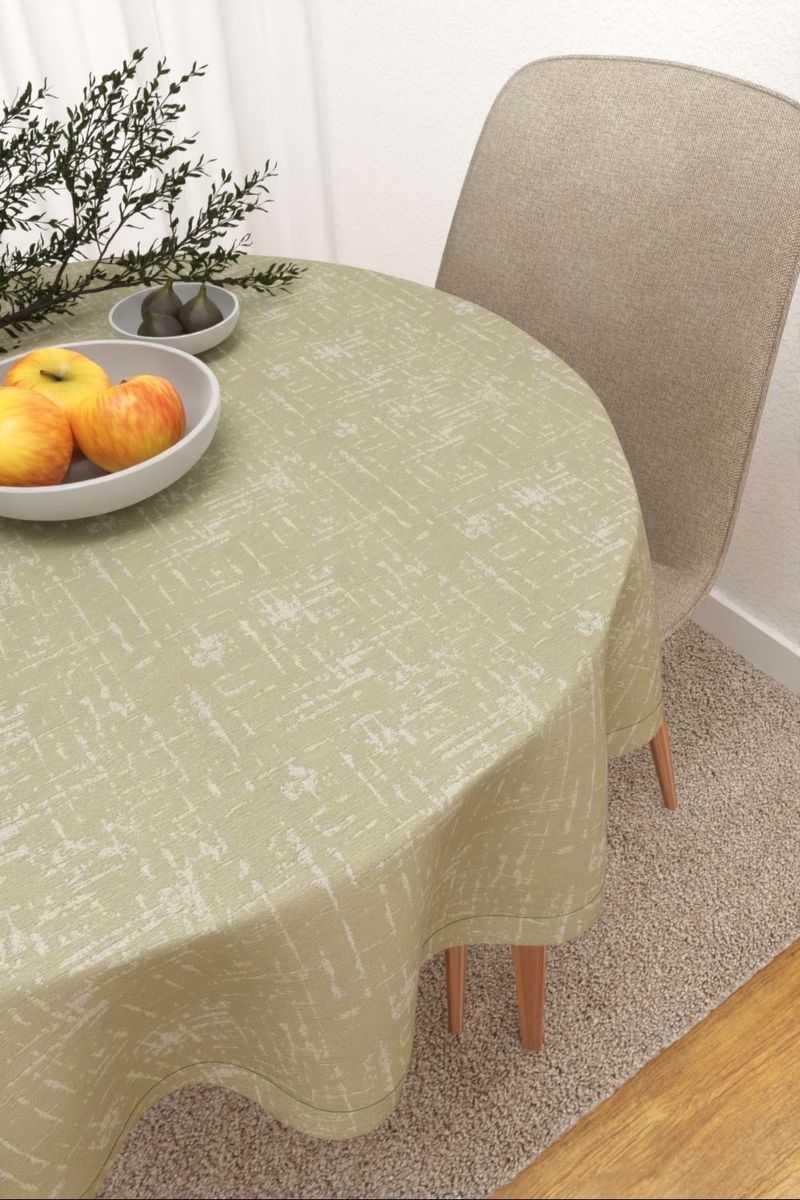 Tischdecke rund in grn