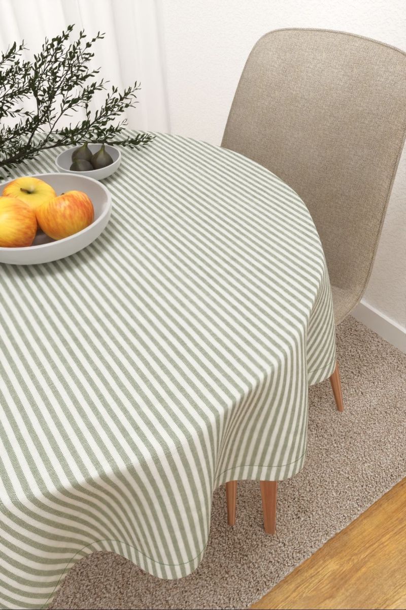 Tischdecke rund in Grn