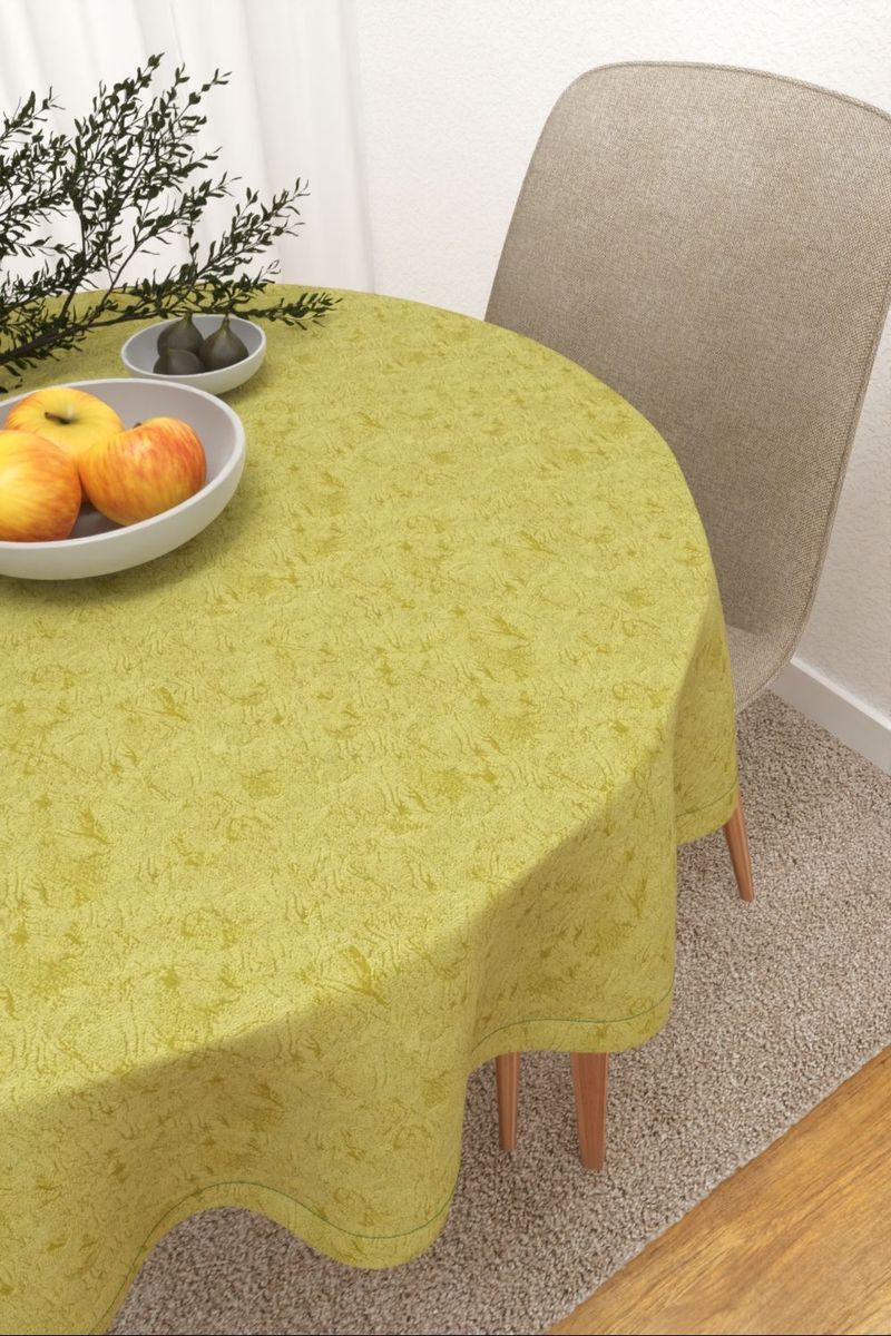 Tischdecke rund in grn