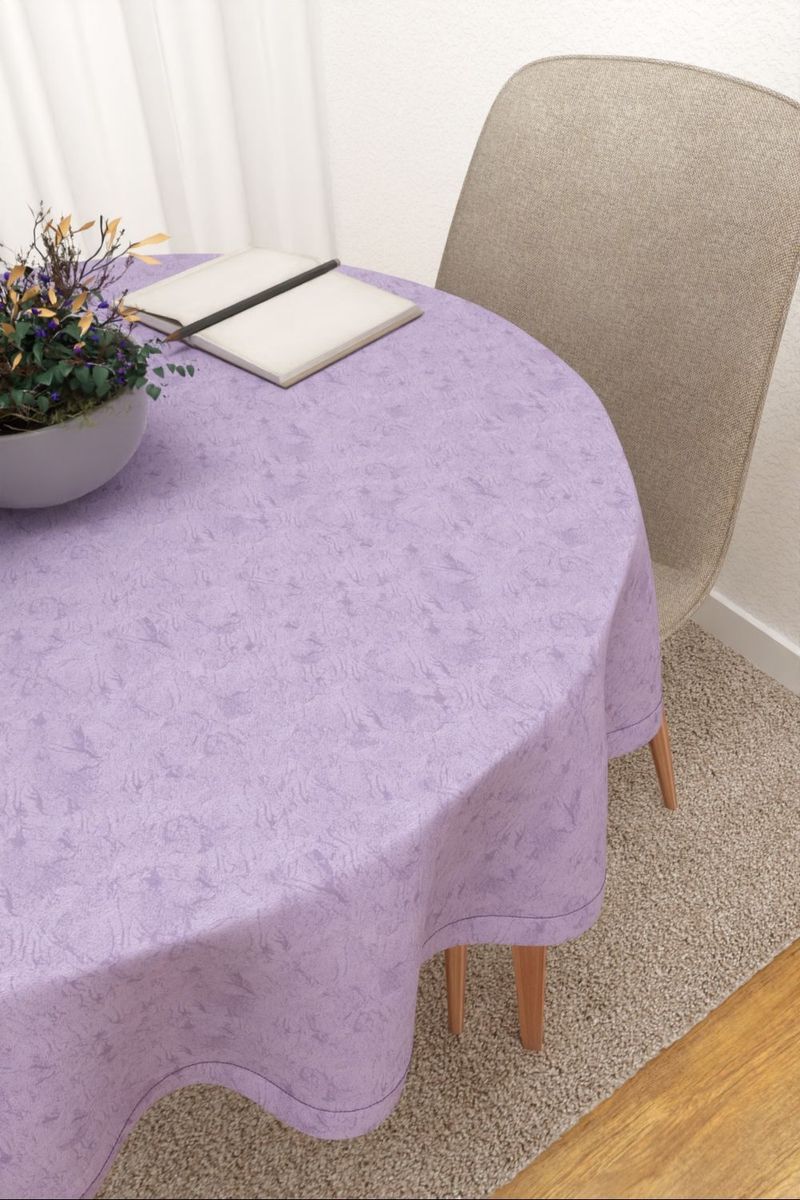 Tischdecke rund in violett