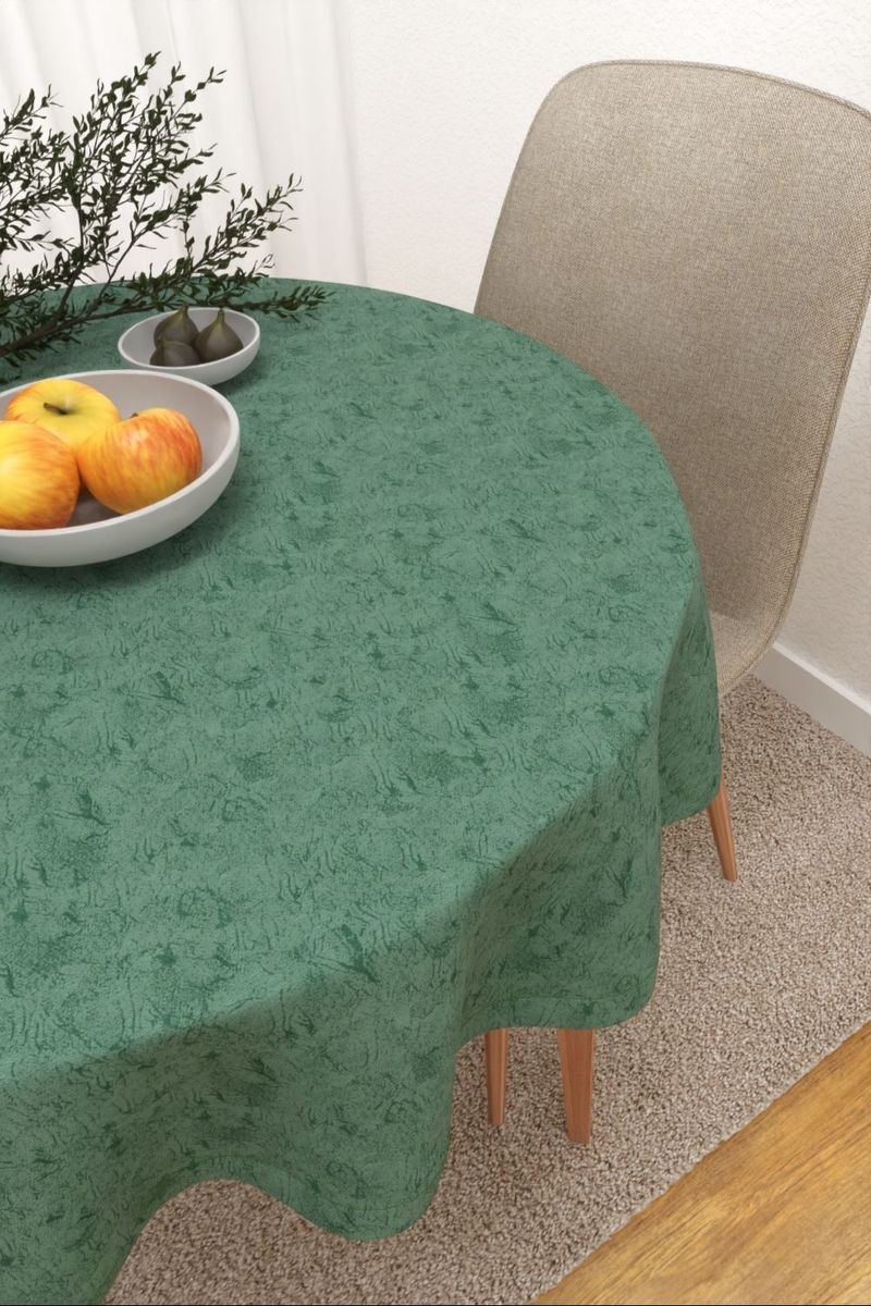 Tischdecke rund in grn