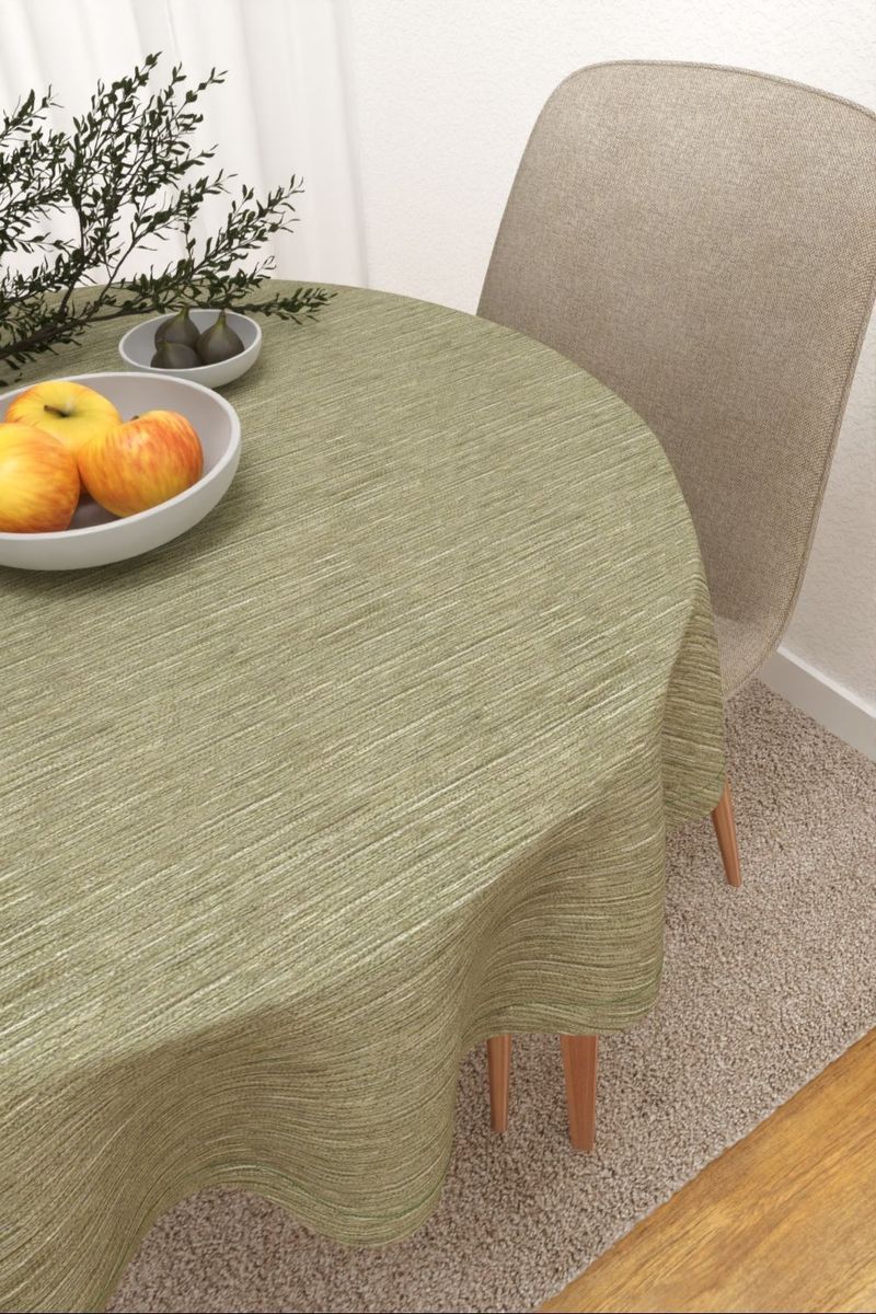 Tischdecke rund in grn