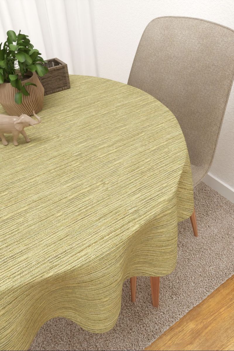 Tischdecke rund in grn