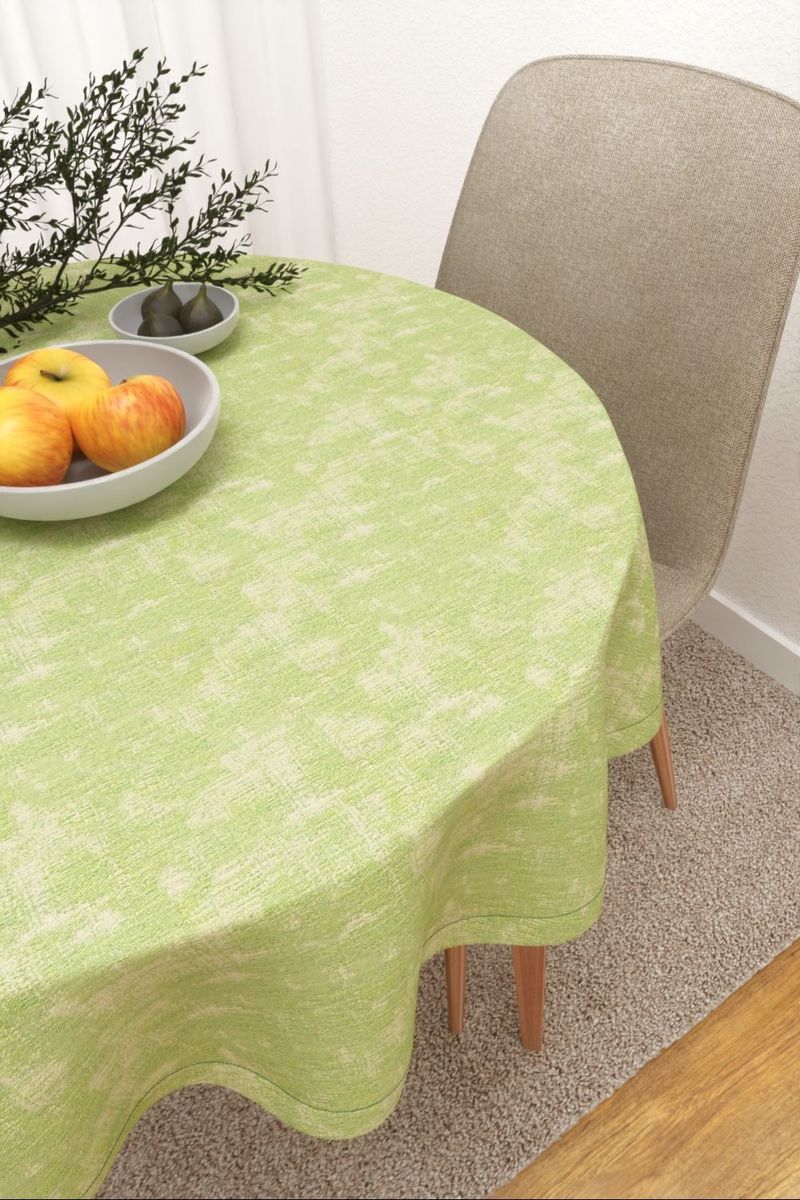Tischdecke rund in grn