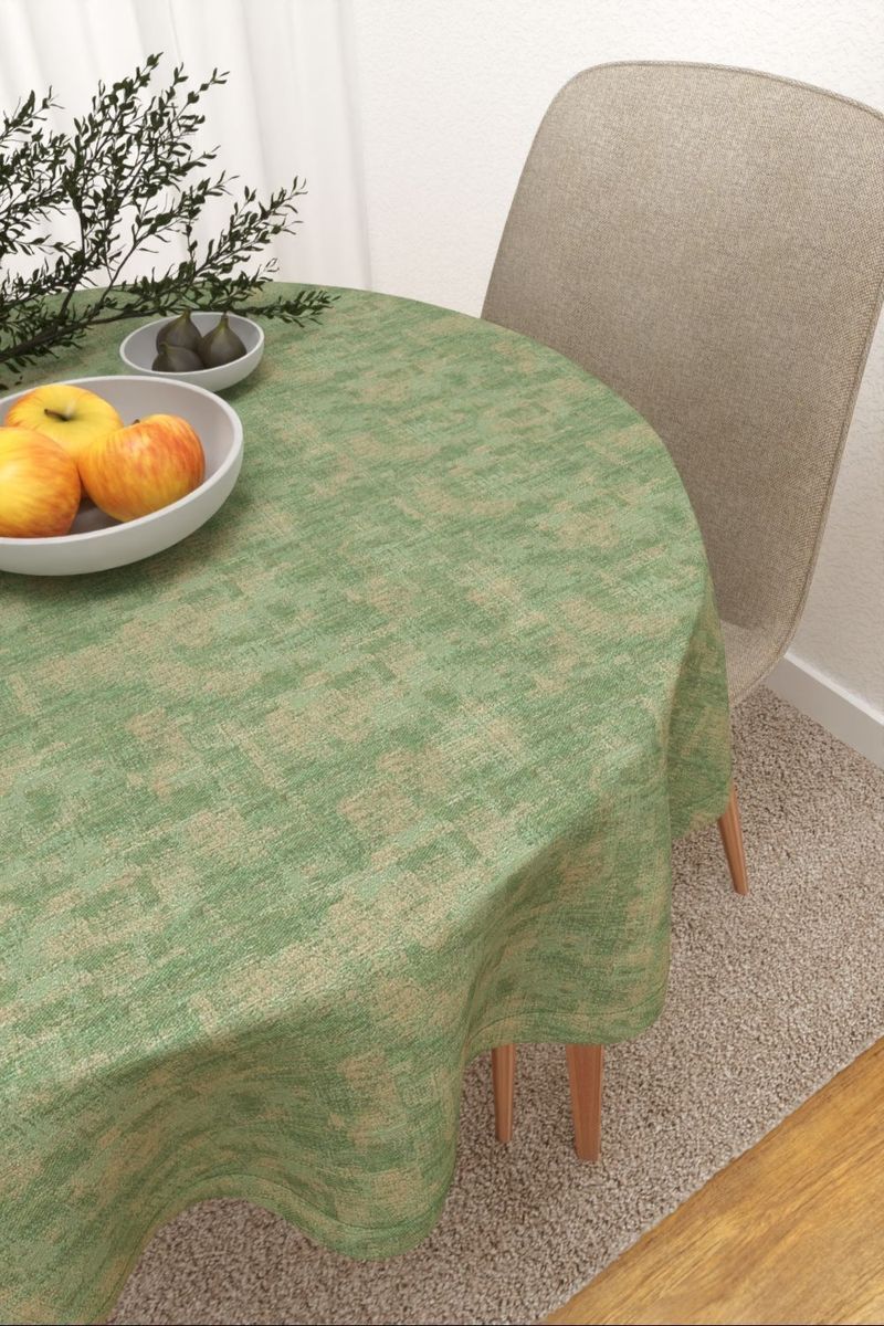 Tischdecke rund in grn