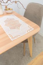ecru-gold Vorschau Schneemagie #1W Plauener Spitze® - Deckchen in Silber ecru-gold