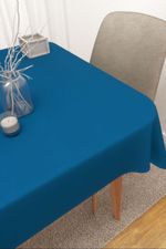 Vorschau Scuro #3J von Lysel - Tischdecke eckig in dunkelbraun himmelblau