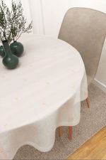 Vorschau Celaya #3J von Lysel - Tischdecke rund in rotbraun beige