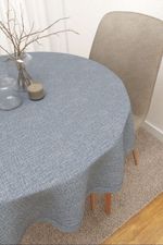 Vorschau Bavicora  #3J von Lysel - Tischdecke rund in perlwei jeansblau