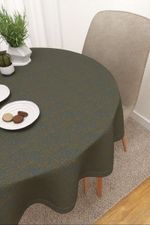 Vorschau Balancan  #3J von Lysel - Tischdecke rund in braunbeige blaugrau