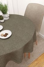 Vorschau Balancan  #3J von Lysel - Tischdecke rund in braunbeige graubeige