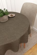 Vorschau Balancan  #3J von Lysel - Tischdecke rund in braunbeige graubraun