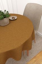 Vorschau Balancan  #3J von Lysel - Tischdecke rund in braunbeige ocker