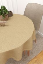 Vorschau Balancan  #3J von Lysel - Tischdecke rund in braunbeige sand