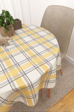 Vorschau Chicayan #3J von Lysel - Tischdecke rund in beige gelb