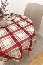 Vorschau Chicayan #3J von Lysel - Tischdecke rund in beige rot