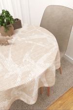 Vorschau Mirinda #3J von Lysel - Tischdecke rund in Graubeige Beige