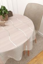 Vorschau Ergani  #3J von Lysel - Tischdecke rund in grau beige