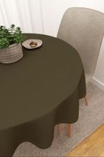 Vorschau Milot #3J von Lysel - Tischdecke rund in graubeige blassbraun