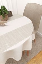 Vorschau Sirasso #3J von Lysel - Tischdecke rund in Grau Beige