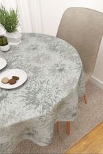 Vorschau Rosedal #3J von Lysel - Tischdecke rund in beige graubeige
