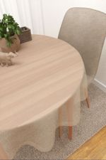 Vorschau Santani #3J von Lysel - Tischdecke rund in elfenbein beige