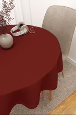 Vorschau Scuro #3J von Lysel - Tischdecke rund in apricot bordeaux