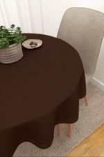 Vorschau Scuro #3J von Lysel - Tischdecke rund in apricot braun