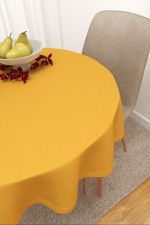 Vorschau Scuro #3J von Lysel - Tischdecke rund in apricot goldgelb