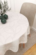 Vorschau Bonny #3J von Lysel - Tischdecke rund in Beige Wei