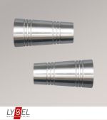 edelstahl-optik Vorschau Lysel - 1 Paar Endstücke Cone für Opal-Stangen #1W edelstahl-optik