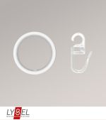 weiß Vorschau Lysel - 10er SET Gardinenringe mit Gleiteinlage für Stangen Ø 20mm #1W weiß