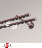bronze Vorschau Lysel - SET Opal Innenlauf 600cm 2 Lauf Doppel-Kombiträger offen mit Endstücke Kappe in Bronze #1W bronze