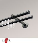 titan Vorschau Lysel - SET Opal Innenlauf 600cm 2 Lauf Doppel-Kombiträger offen mit Endstücke Kappe in Bronze #1W titan