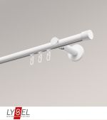weiß Vorschau Lysel - SET Opal Innenlauf 320cm Träger offen mit Endstücke Kappe in Edelstahl-Optik #1W weiß