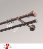 Vorschau Lysel - SET Opal Mix 160cm 2 Lauf Doppel-Kombitrger offen mit Endstcke Konus in Wei #1W bronze