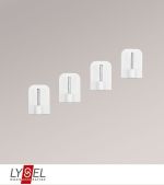 weiß Vorschau Lysel - SET Klebehaken für Vitragenstange #1W weiß