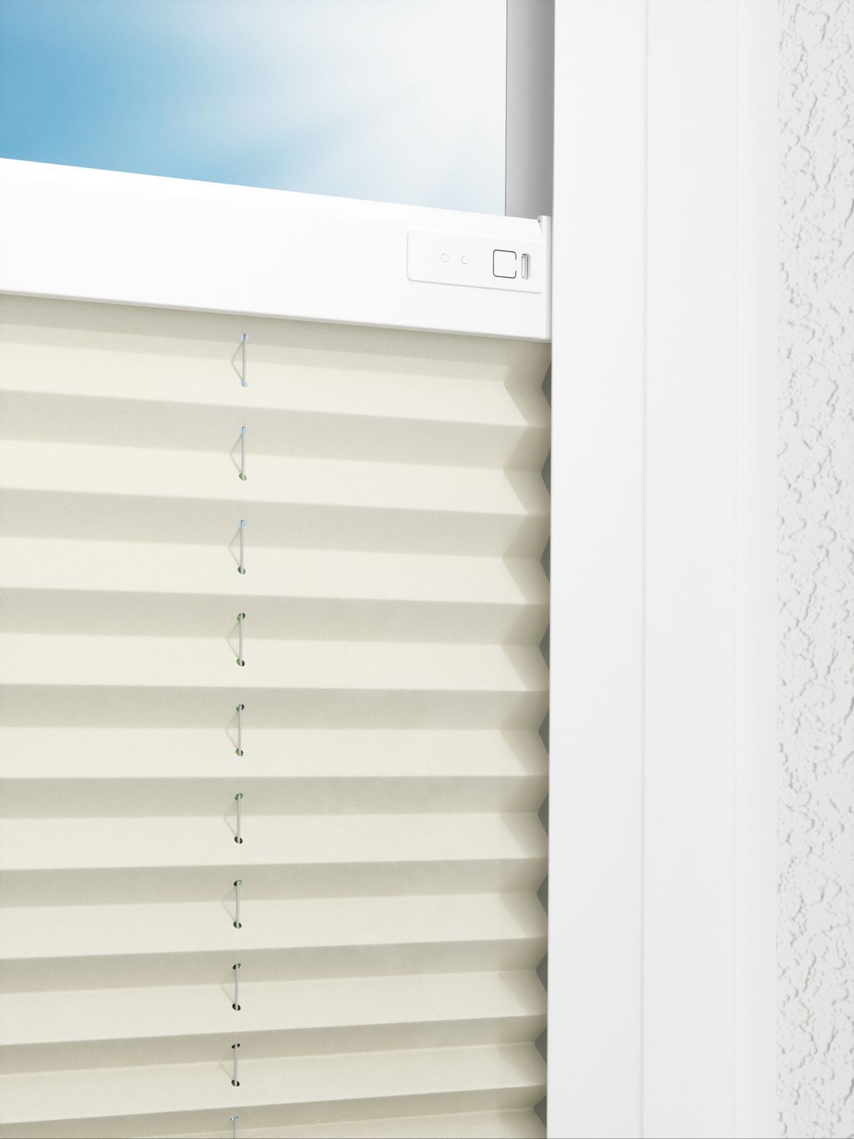 Detailansicht LYSEL HOME Plissee 125A Elva Krepp