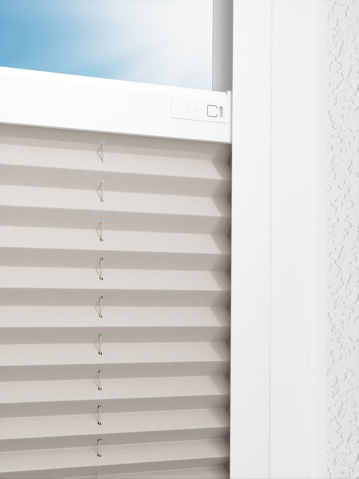 Detailansicht LYSEL HOME Plissee 128A Elva Krepp