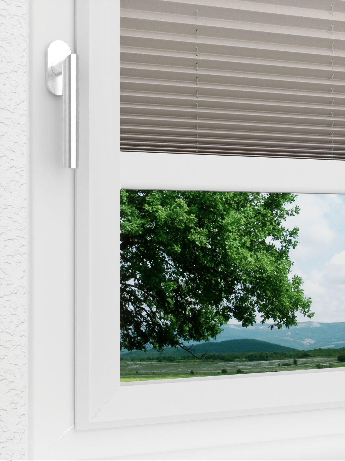 Detailansicht LYSEL HOME Plissee 128A Elva Krepp