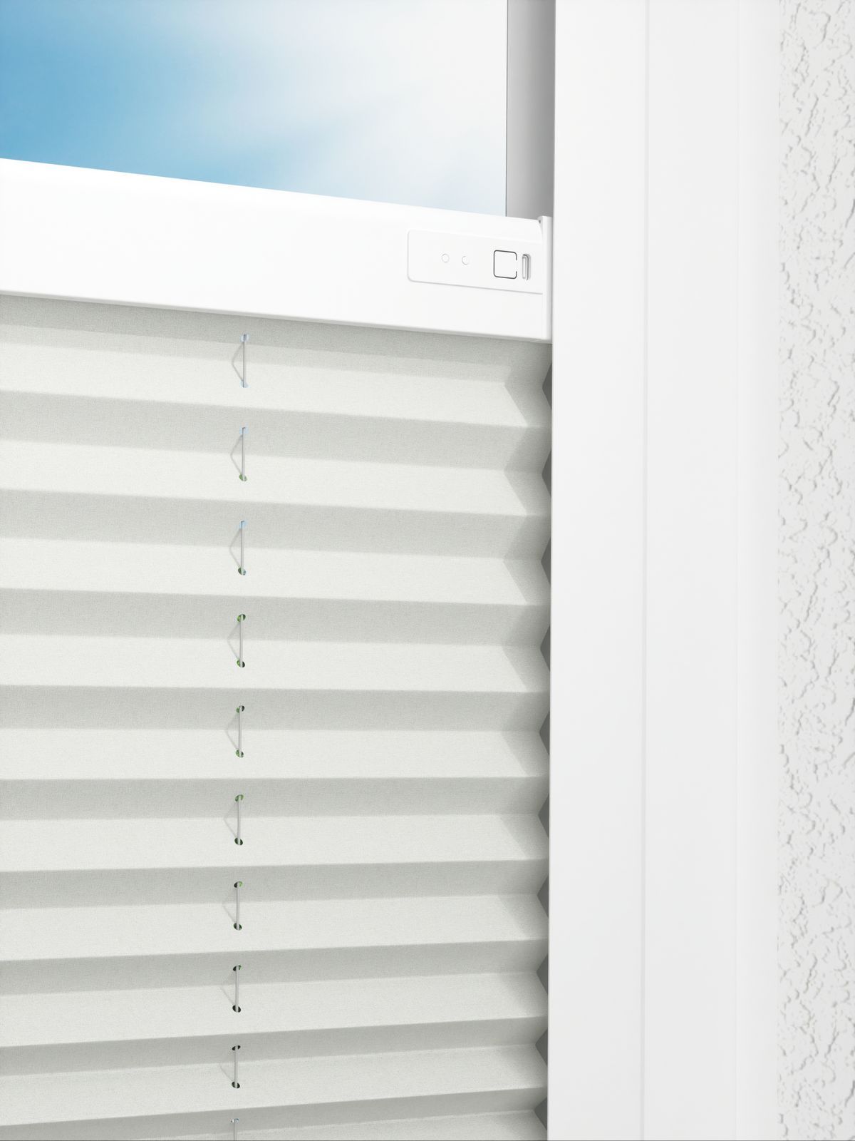 Detailansicht LYSEL HOME Plissee 201A Elva Krepp BO