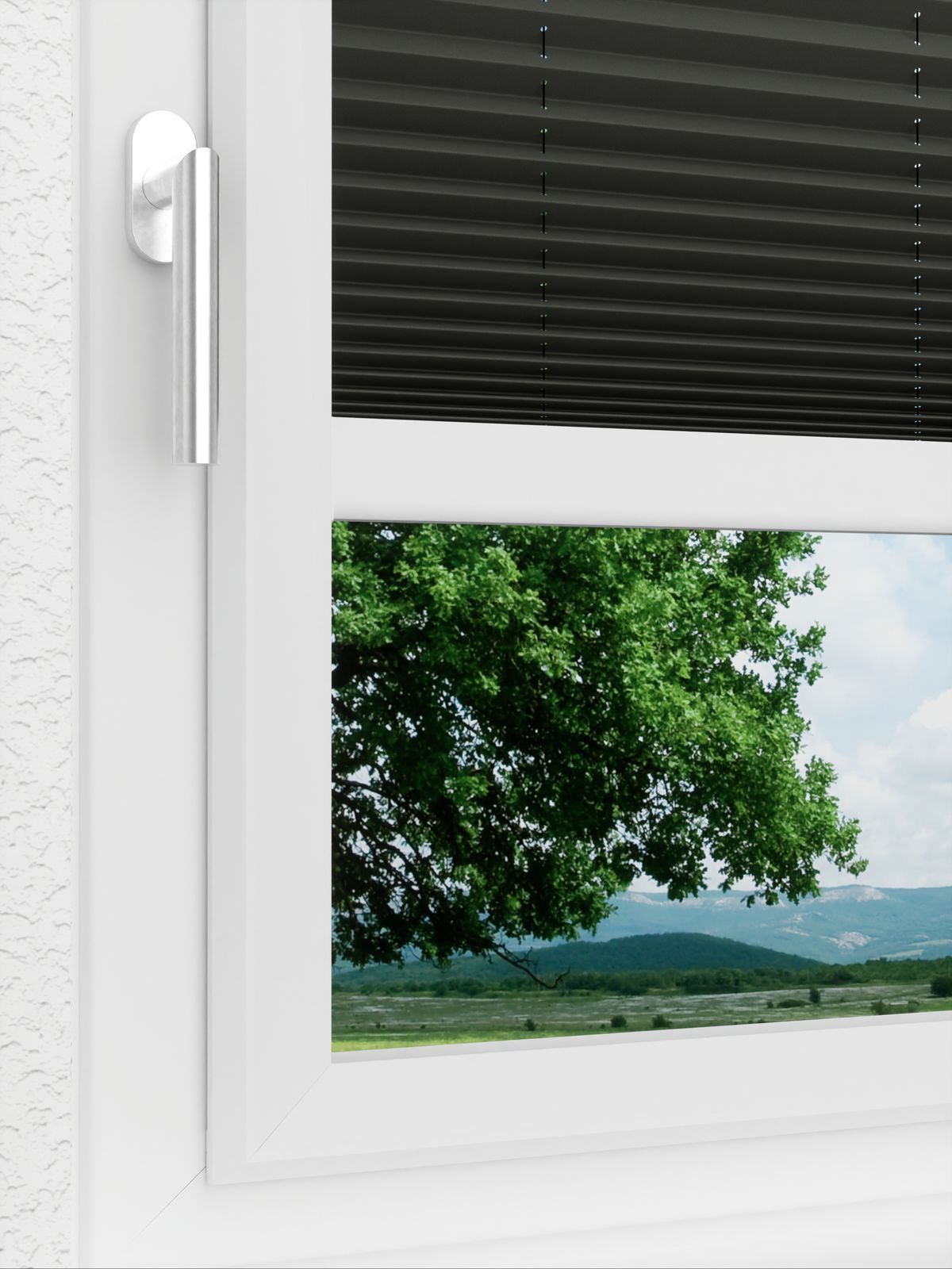 Detailansicht LYSEL HOME Plissee 202A Elva Krepp BO