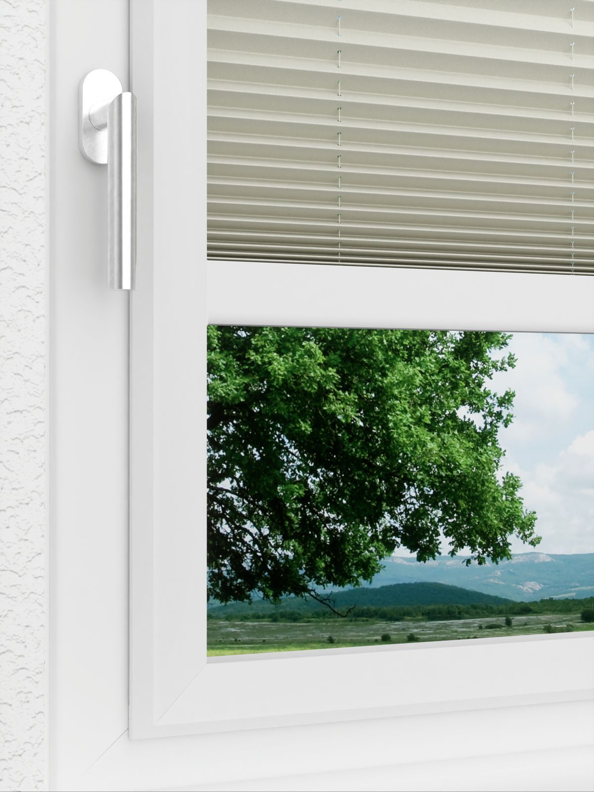 Detailansicht LYSEL HOME Plissee 228A Elva Krepp BO