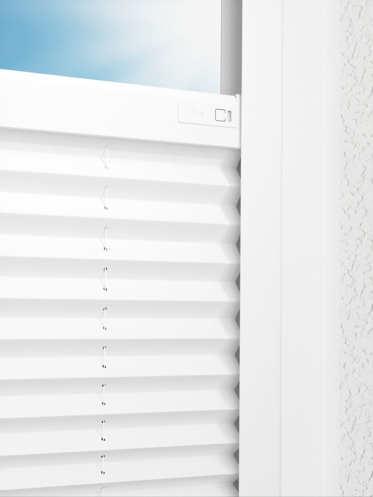 Detailansicht LYSEL HOME Plissee 209A Elva Krepp Pearl