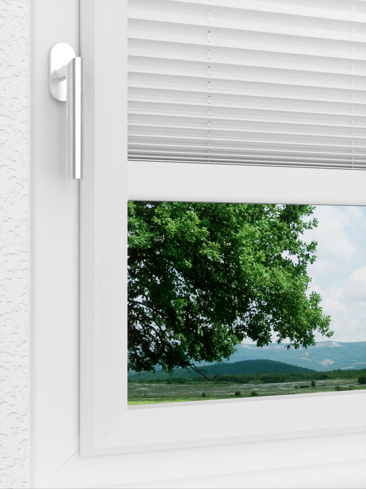 Detailansicht LYSEL HOME Plissee 209A Elva Krepp Pearl