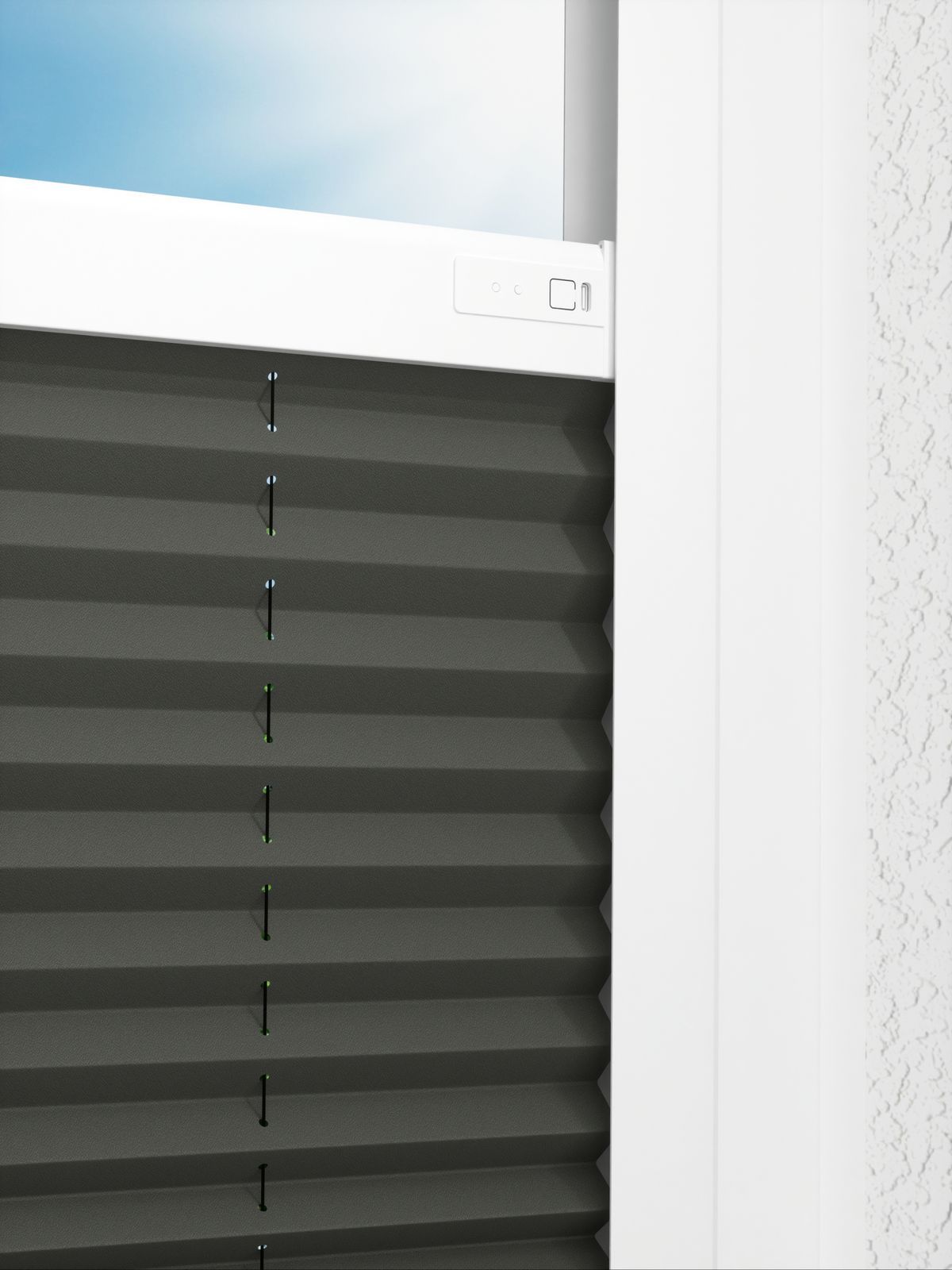 Detailansicht LYSEL HOME Plissee 202B Elva Krepp BO