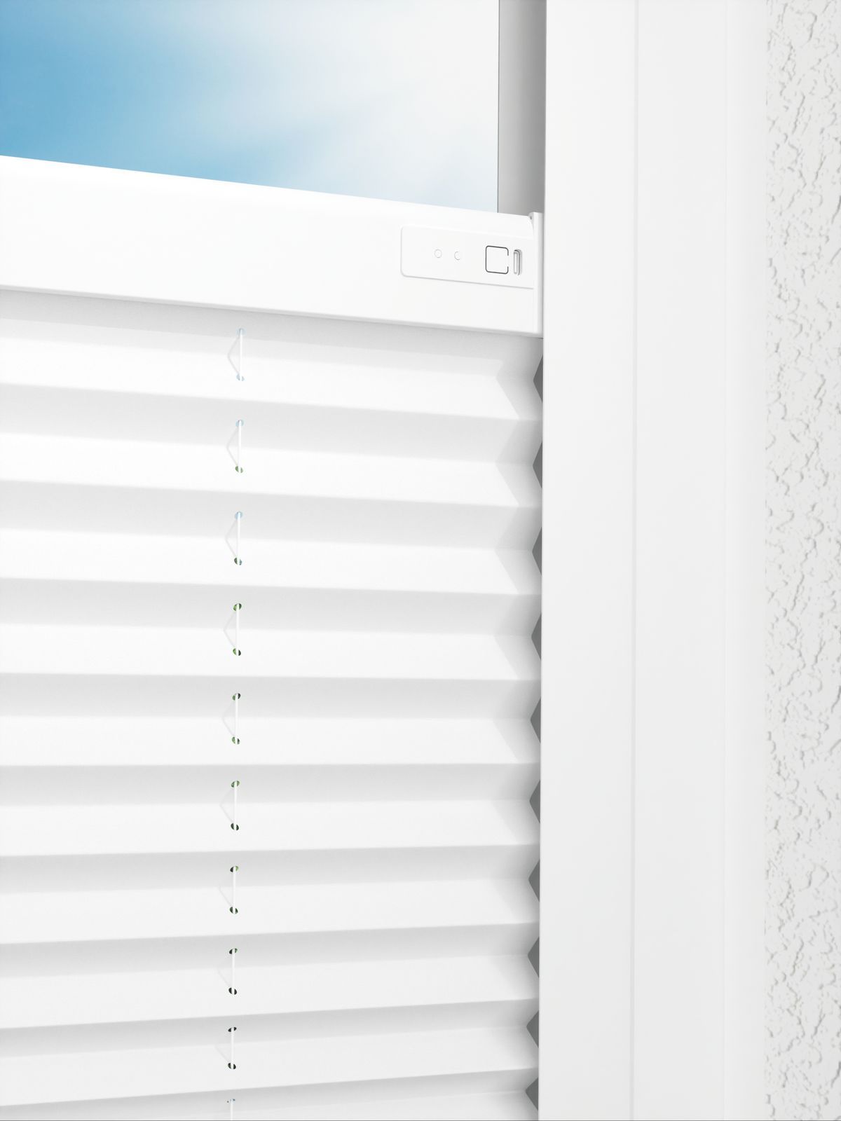 Detailansicht LYSEL HOME Plissee 209B Elva Krepp Pearl