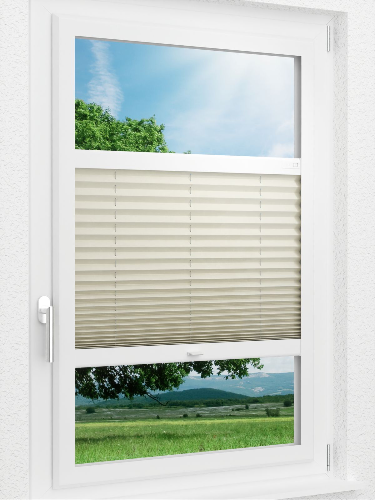 Detailansicht LYSEL HOME Plissee 125A Elva Krepp