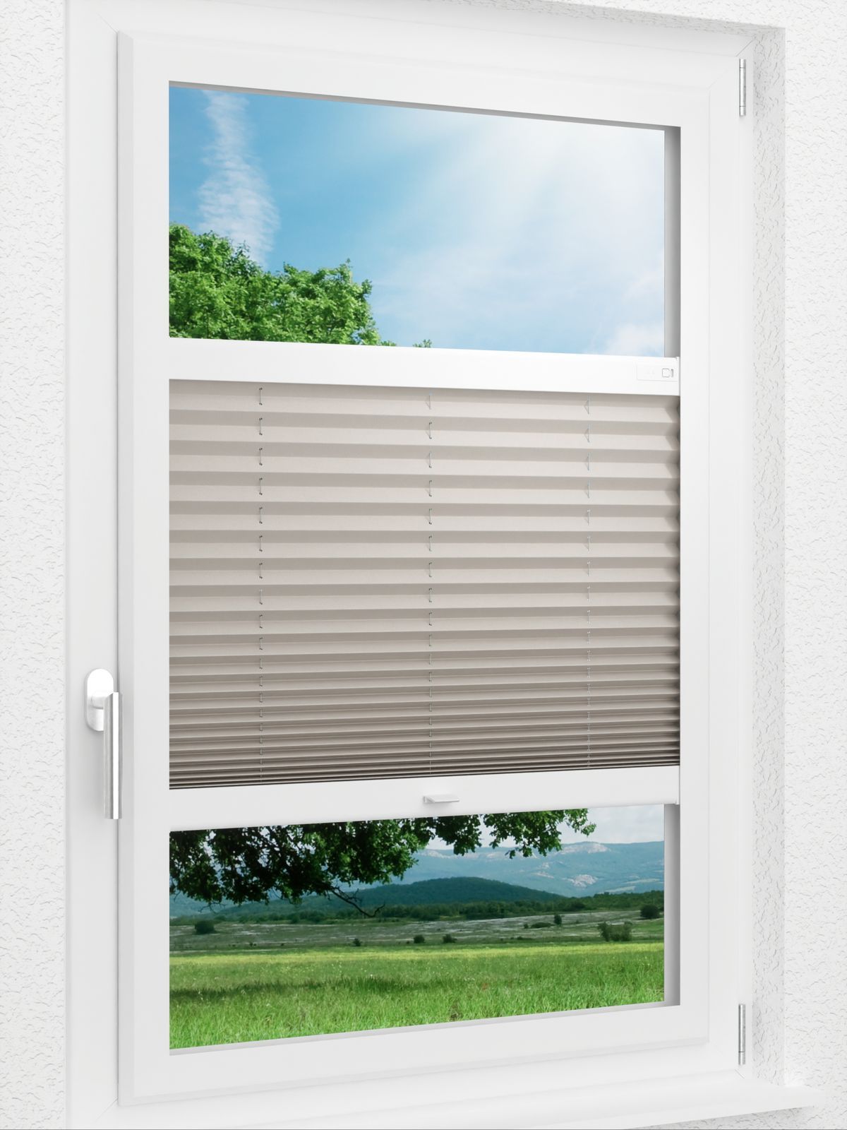 Detailansicht LYSEL HOME Plissee 128A Elva Krepp