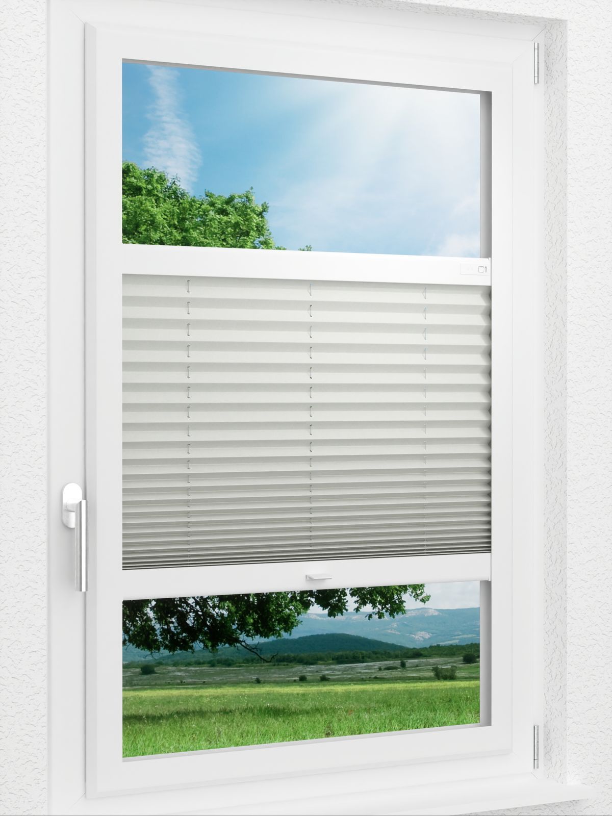 Detailansicht LYSEL HOME Plissee 201A Elva Krepp BO